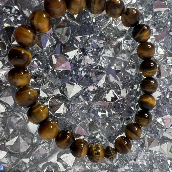 Tiger eye crystal bracelet healing crystals rock beaded tigers eye 👁️ 💎🪬 - Picture 4 of 8